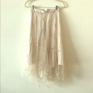 Ballerina style skirt with embroidered stars